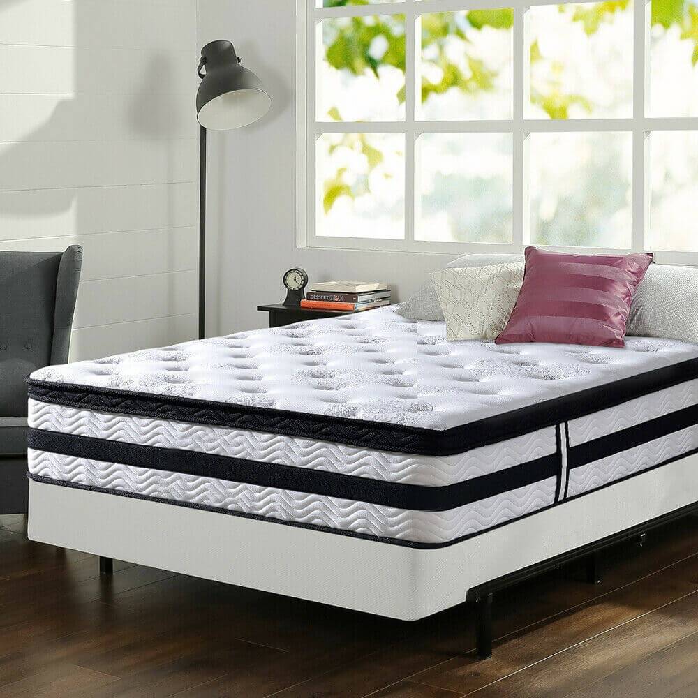 DeramZ 35CM Thickness Euro Top Egg Crate Foam Mattress in Single Size, featuring a breathable bamboo cover and thick egg crate foam for comfort.